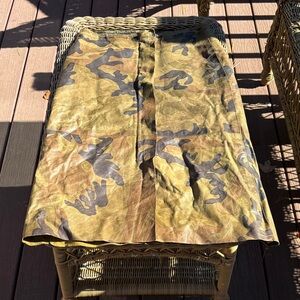 Vent Couvert Camouflage Leather Skirt